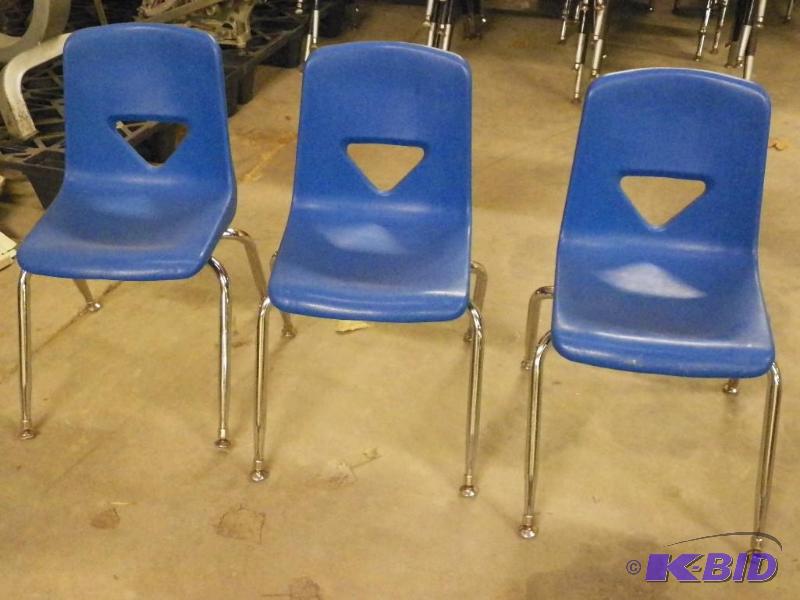 lot 92 image: Blue student chairs