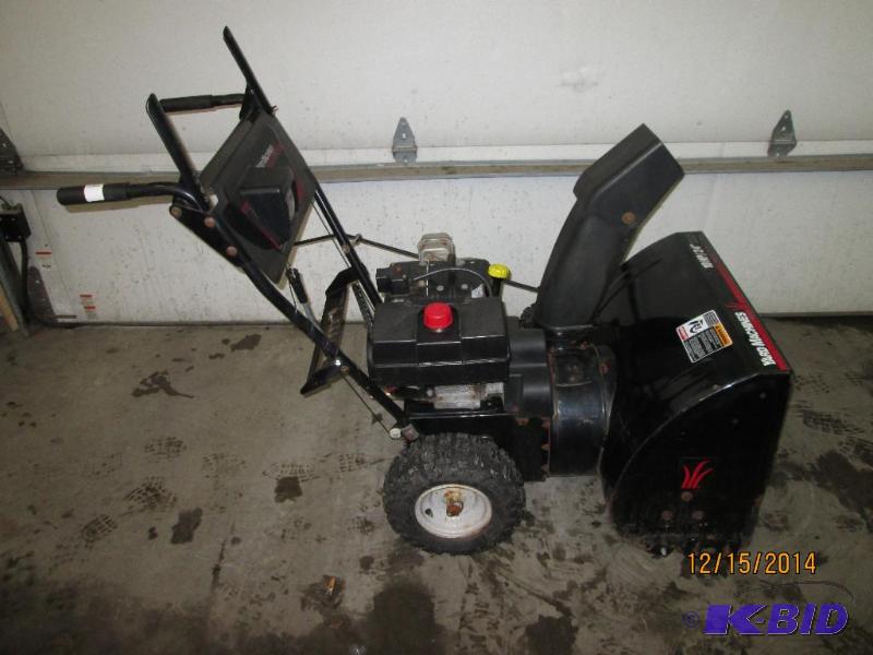lot 4 image: Yard Machines Electric Start 10HP Snowblower,...