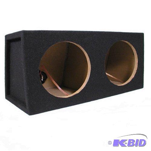 lot 101 image: Car Black Subwoofer Box Sealed Automotive Enclosure for Two 12