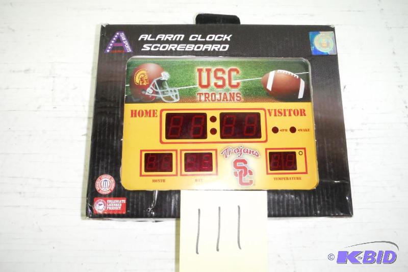 lot 111 image: Team Sports USC Trojans Scoreboard Desk Clock
