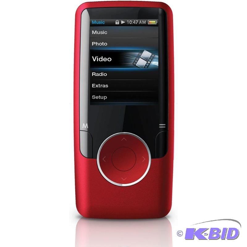 lot 117 image: Coby MP620 4 GB Video MP3 Player with FM Radio (Red)