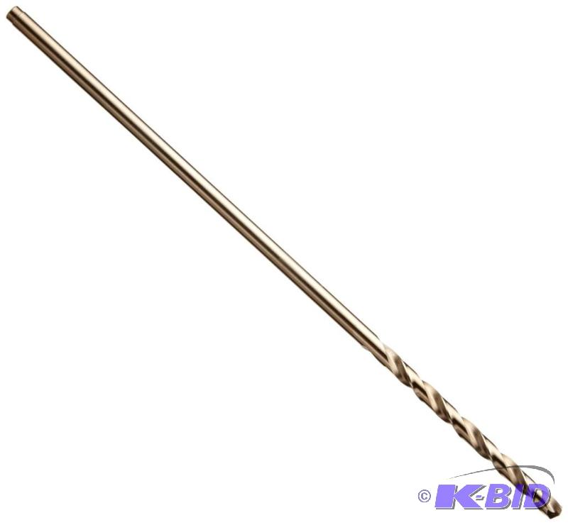 Precision Twist CO500 6 Cobalt Steel Extension Drill Bit, Gold Oxide Finish, Round Shank, Spiral Flute, 135 Degree Point Angle