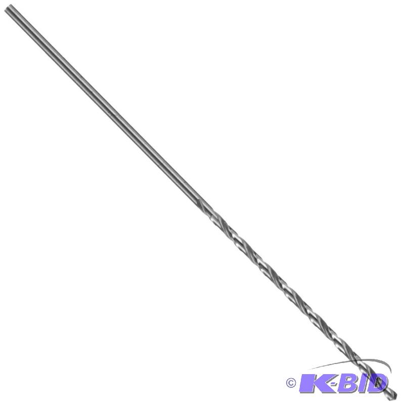 Precision Twist R51 High Speed Steel Long Length Drill Bit, Uncoated (Bright) Finish, Round Shank, Spiral Flute, 118 Degree Point Angle
