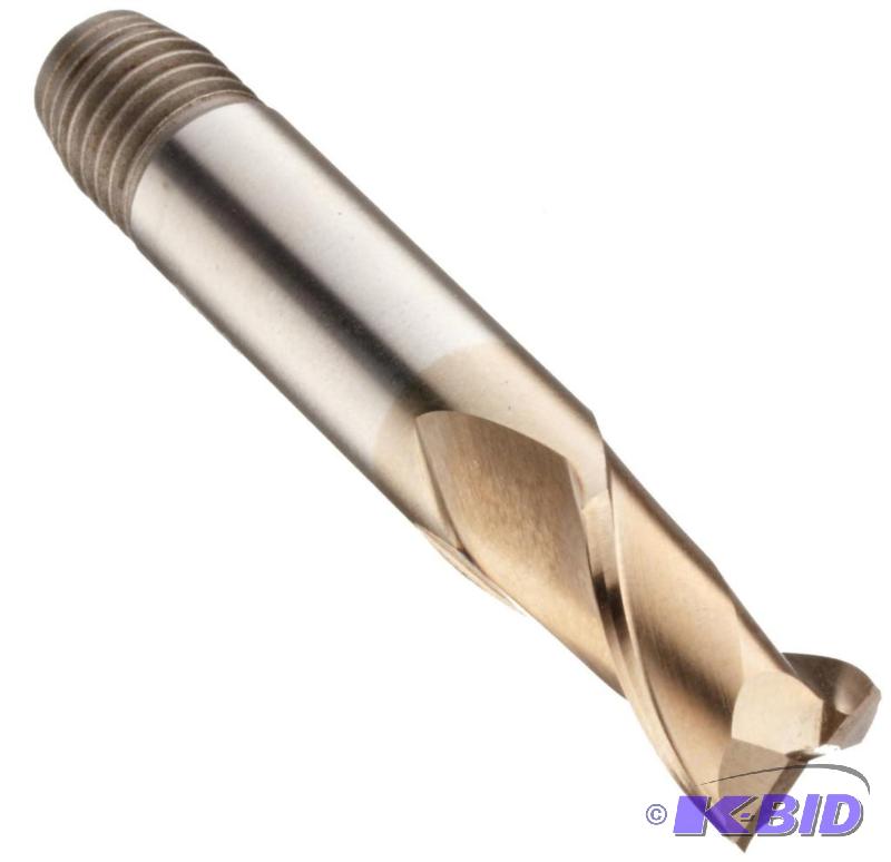 Dormer C191 Cobalt Steel Square Nose End Mills, Metric, Stub Length, Threaded Shank, Gold Oxide Finish, 30 Degree Helix,