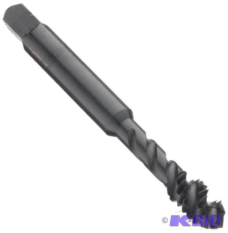 Dormer MTT-X E069MTT-X E079 Powdered Metal Spiral Flute Threading Tap, For Stainless Steel, Black Oxide Finish, Round Shank With Square End, Modified Bottoming Chamfer