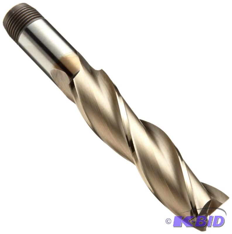 Dormer C392 Cobalt Steel Square Nose End Mills, Metric, Long Length, Threaded Shank, Gold Oxide Finish, 30 Degree Helix,