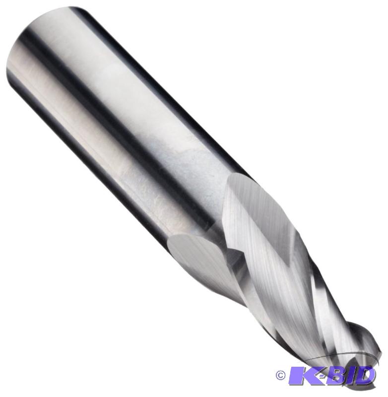 Niagara Cutter TCA330 Carbide End Mill, Uncoated (Bright), 3 Flutes, 7 Degree Taper End, 34 Cutting Length, 14 Cutting Diameter