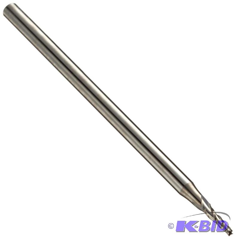 Niagara Cutter TCAM330 Miniature Carbide End Mill, Uncoated (Bright), 3 Flutes, 3 Degree Taper End, 14 Cutting Length, 364 Cutting Diameter