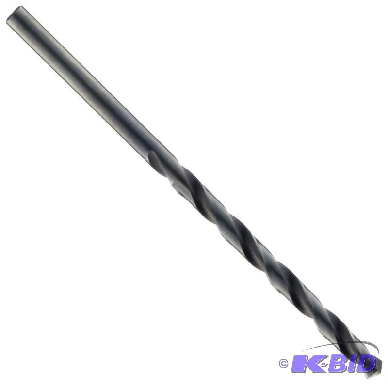 Precision Twist R18 High Speed Steel Jobber Drill Bit, Black Oxide Finish, Round Shank, Spiral Flute, 118 Degree Point Angle