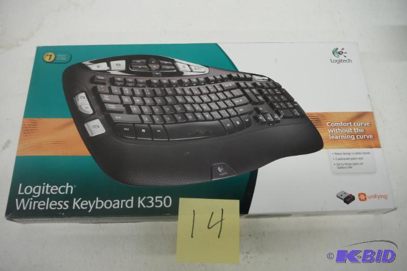 lot 14 image: Logitech K350 2.4Ghz Wireless Keyboard