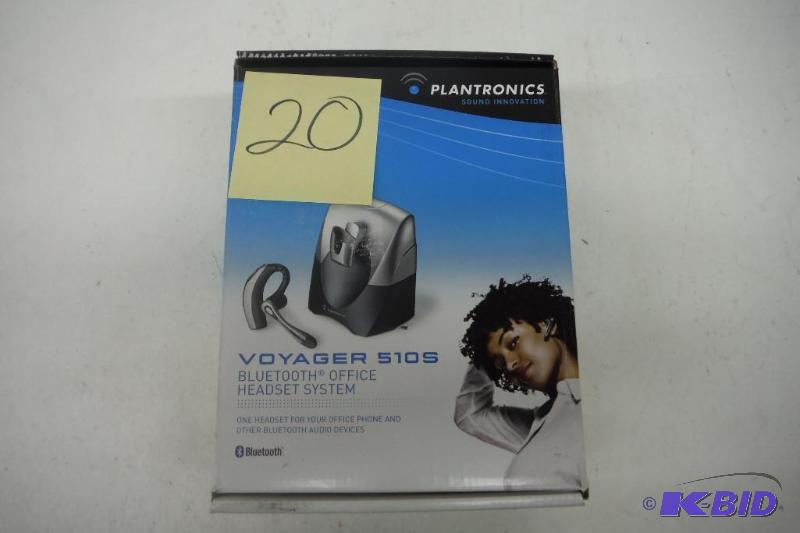 lot 20 image: Plantronics Products - Plantronics - Voyager 510S Over-Ear Bluetooth Headset System - Sold As 1 Each