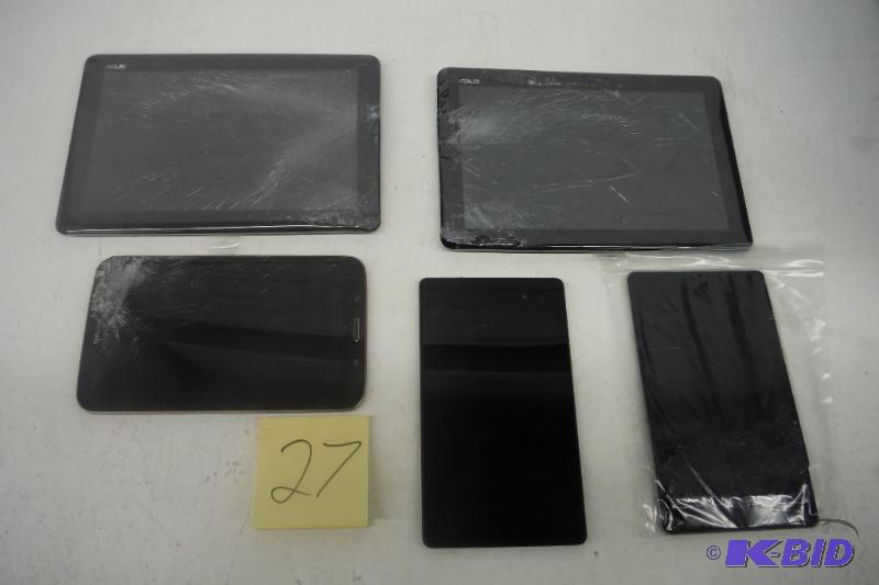 lot 27 image: Lot of 5 Broken Tablets