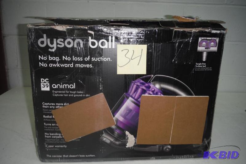 lot 34 image: Dyson DC39 Animal Canister Vacuum Cleaner with Tangle-free Turbine tool