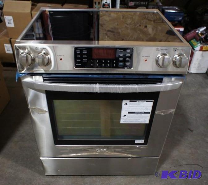 lot 6 image: New LG Stove Model # (LSE3090ST ) MSRP $1,615...