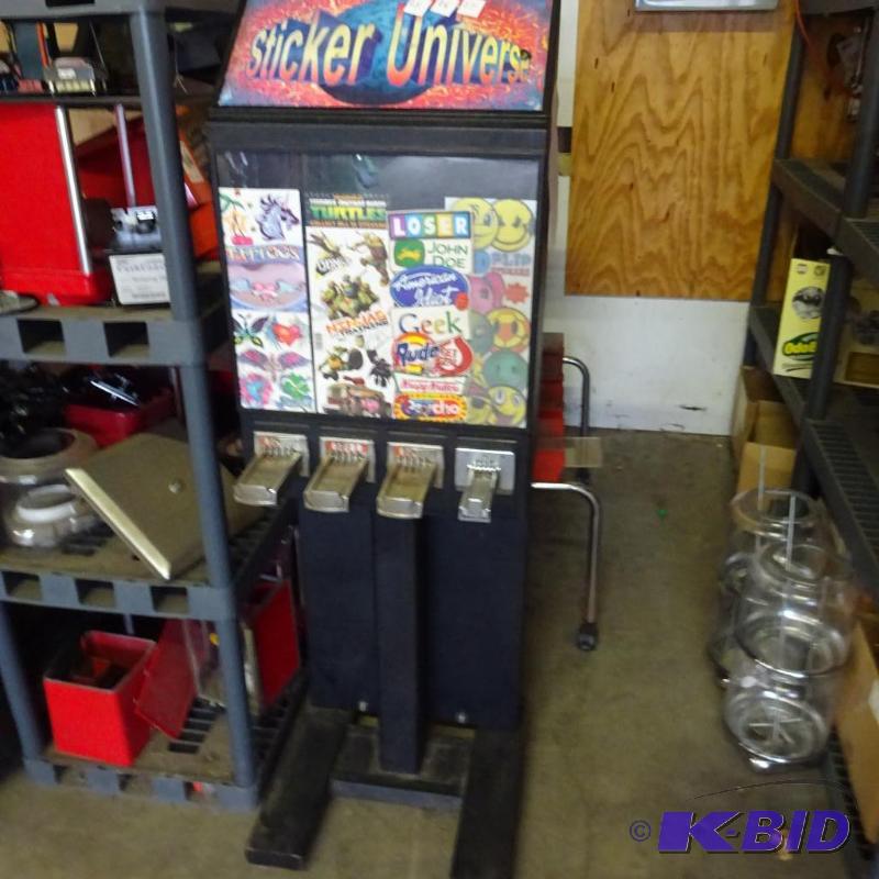 4 column sticker machine....