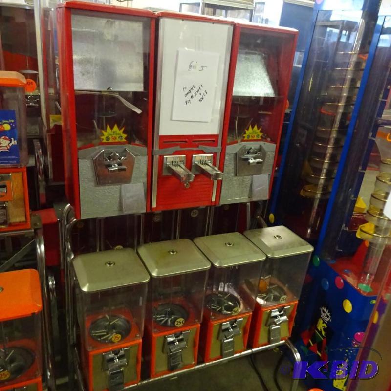 Bulk rack. 6 bulk dispensers and 2 column sti...