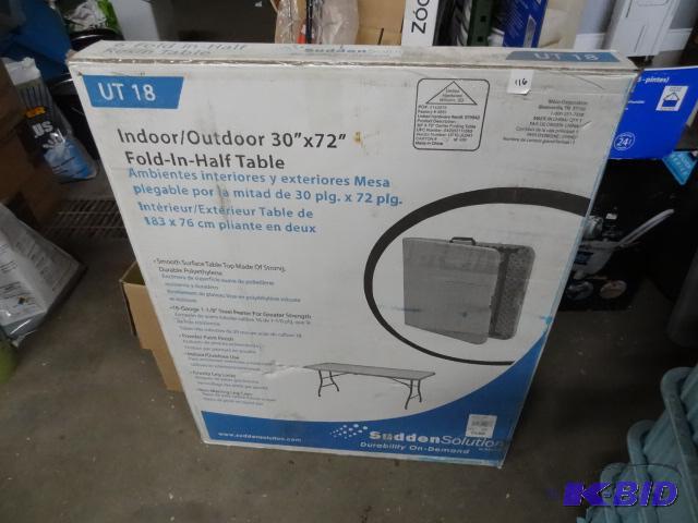 lot 117 image: New scratch and dent 30 inch x 72 inch fold i...
