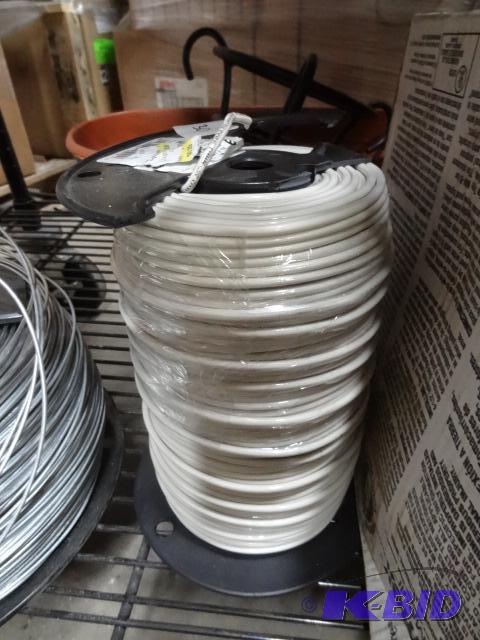 lot 30 image: New coil of electric wire. White color. 10 ga...