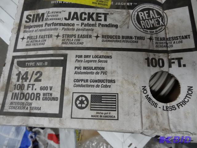 lot 31 image: New box of romex simplex electrical wire. 14...