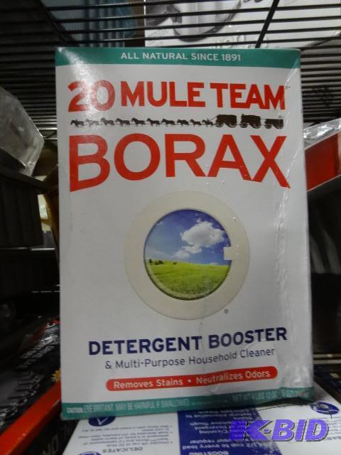 lot 37 image: New box of 20 Mule Team borax detergent boost...
