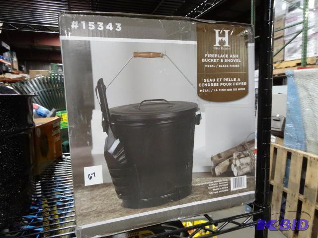 lot 67 image: new open hearth brand fireplace ash bucket an...