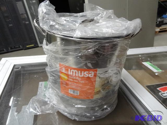 lot 7 image: New Imusa stockpot 16 quart stainless steel....