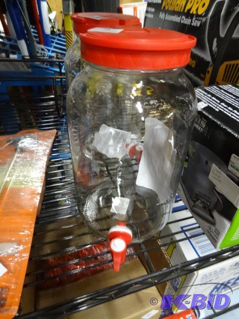 lot 71 image: new glass tapper jar for making sun tea or di...