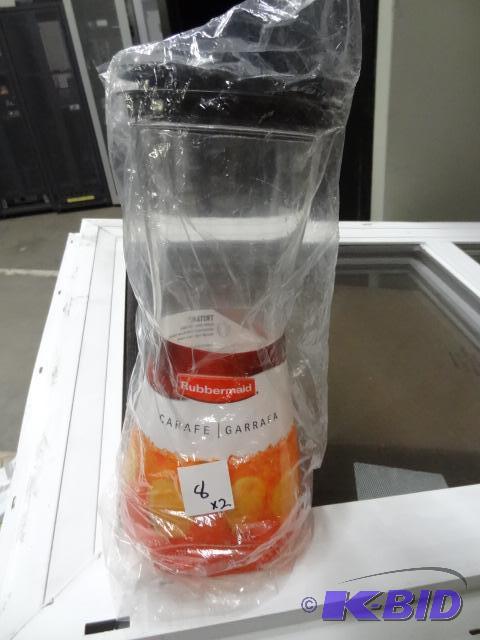 lot 8 image: New qty 2 Rubbermaid 2 quart carafe...