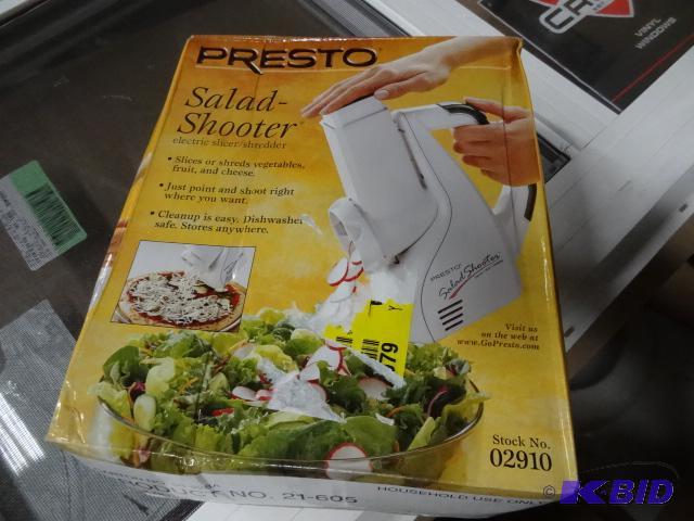lot 9 image: New in box presto salad shooter electric slic...