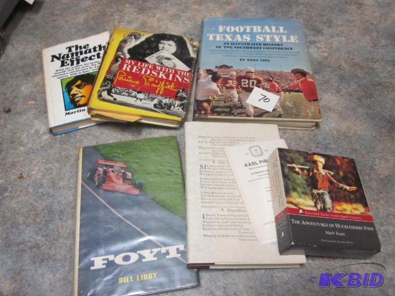 lot 70 image: Lot of vintage books, mostly sports related w...