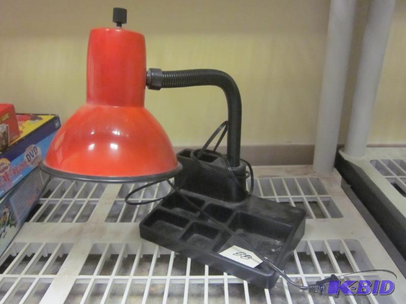 lot 88 image: Desk lamp and caddy.      ...