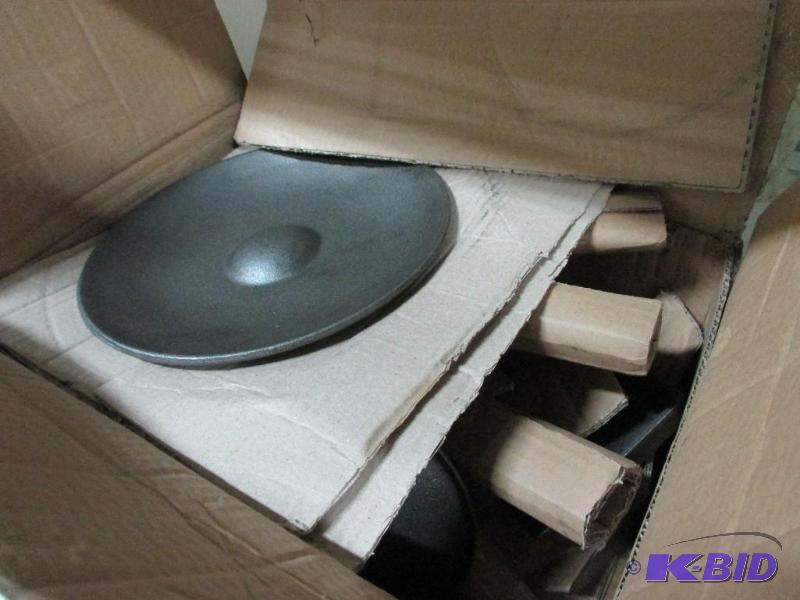 9 pc cast iron cooking set...