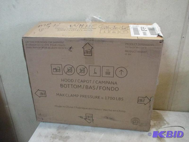 GE range hood, white...