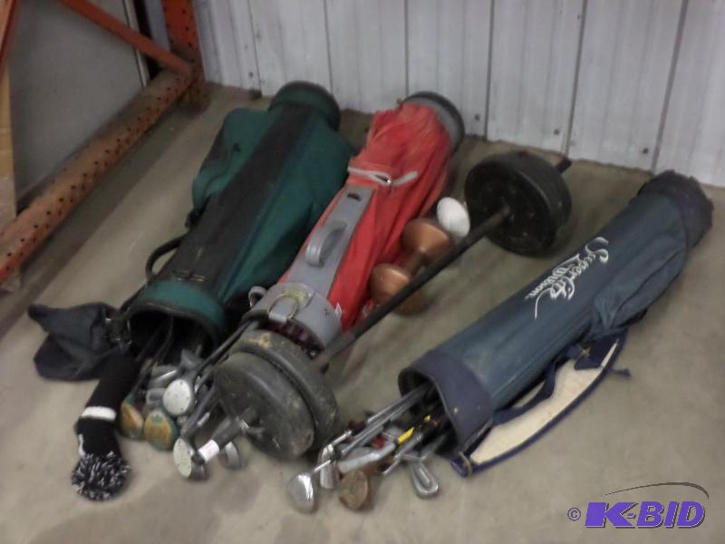 lot 109 image: Lot Of Misc Golf Clubs & Weights...