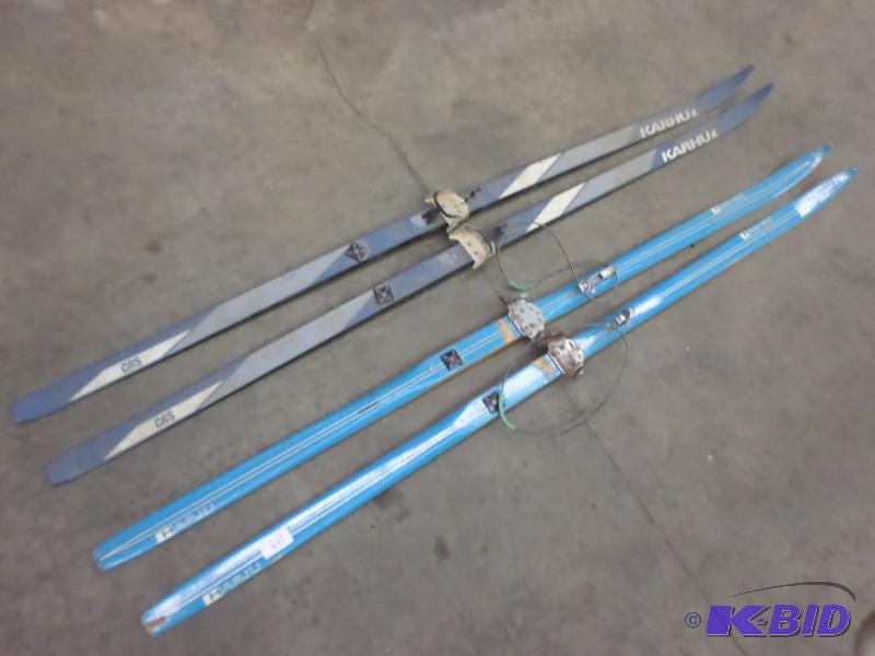 lot 119 image: (2) Sets Of Vintage Cross-Country Skis...