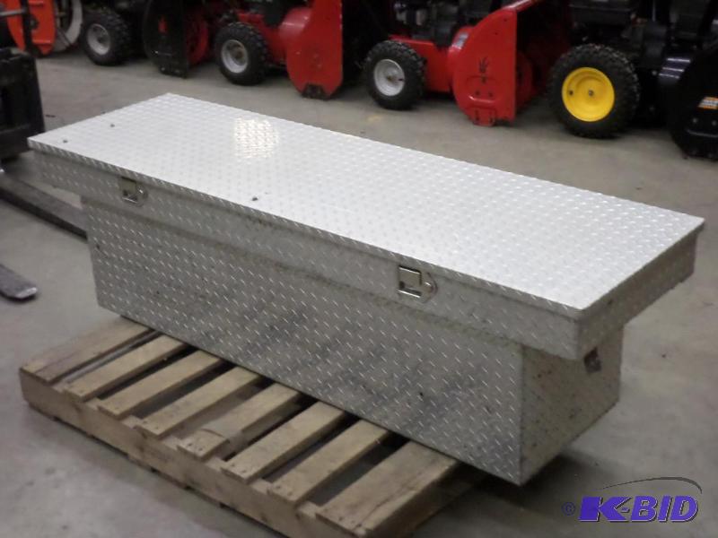 lot 2 image: Diamond Plate Aluminum Full-Sized Truck Toolb...