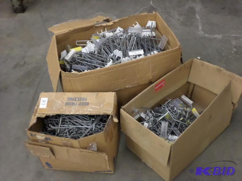 lot 27 image: (3) Boxes Full Of Various Peg-Board Hooks...