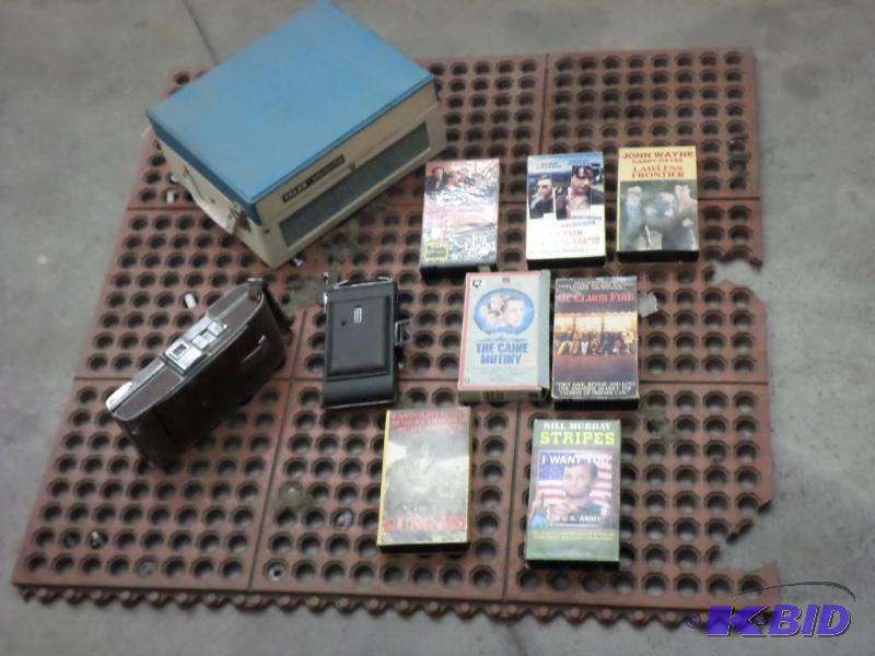 lot 28 image: Lot Of (1) Rubber Floor Mat, (2) Antique Cam...