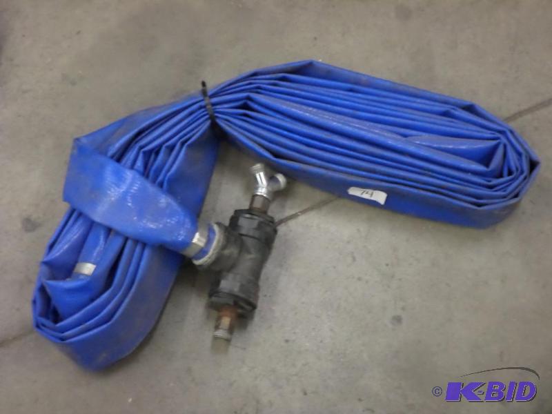 lot 74 image: Lightly Used 50ft Trash Pump Hose...