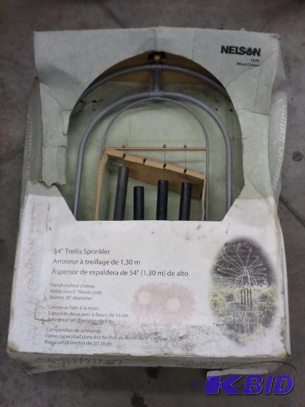 lot 80 image: Unused Nelson 54" Trellis Sprinkler With...