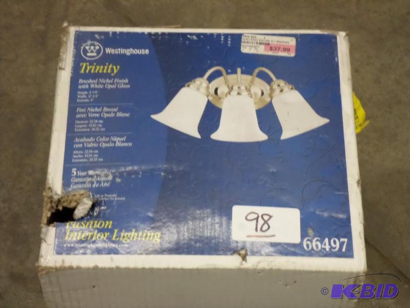 lot 98 image: Unused Trinity 3-Light 115Volt Light Fixture...