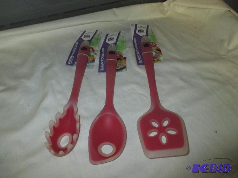 Stahl Berg Silicone Turner, Slotted Spoon Spoon,