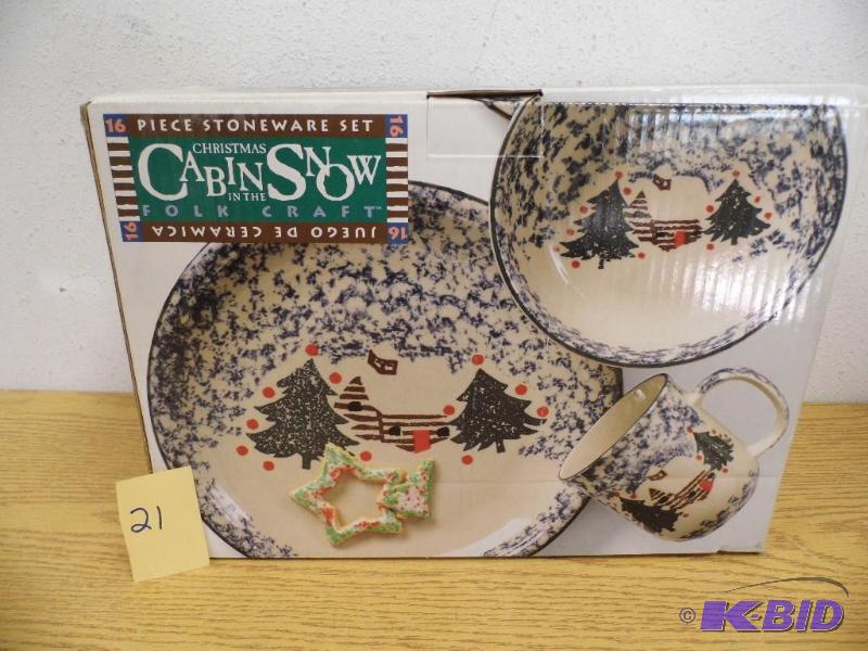 New Cabin Snow Dish Set