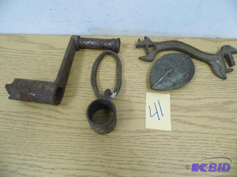 Antique Tools and Radiator Cap