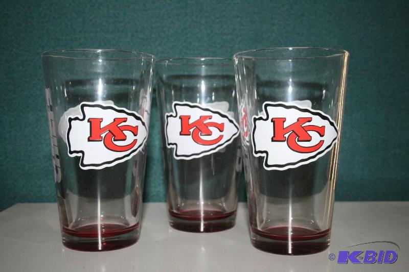 24 NFL Kansas City Chief Glasses