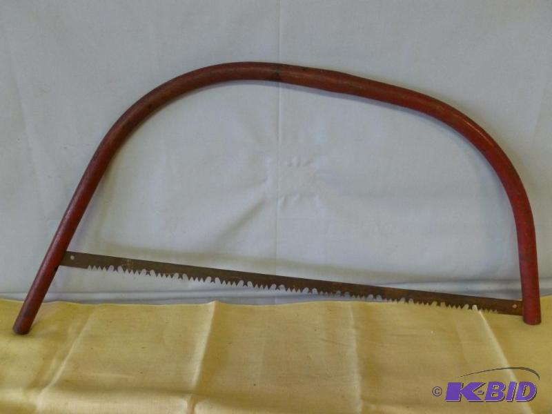 lot 130 image: Large bow saw that measures 33" L, good ...