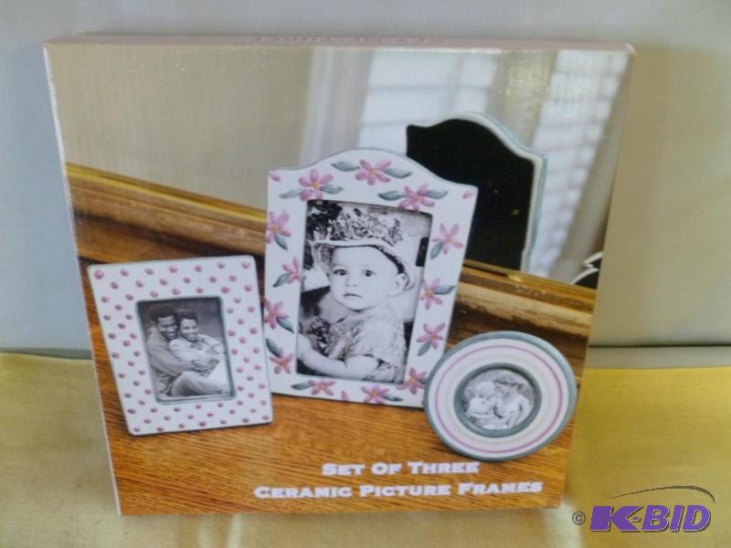 lot 147 image: Set of three ceramic picture frames, new in t...