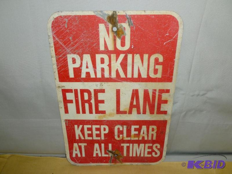 lot 151 image: No Parking - Fire Lane heavy gage metal sign ...
