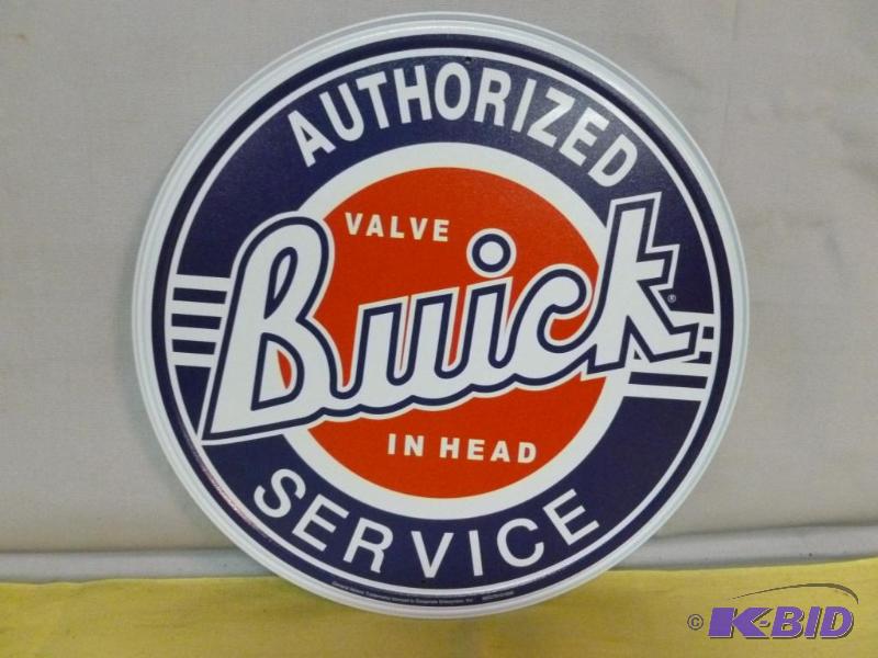 lot 17 image: Collectible Authorized Buick Service metal si...