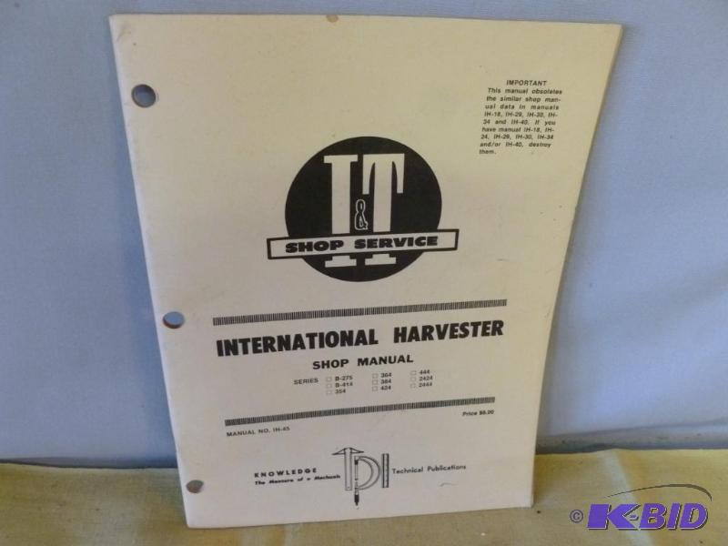 lot 179 image: International Harvester 1979 I&ampT Shop Ser...